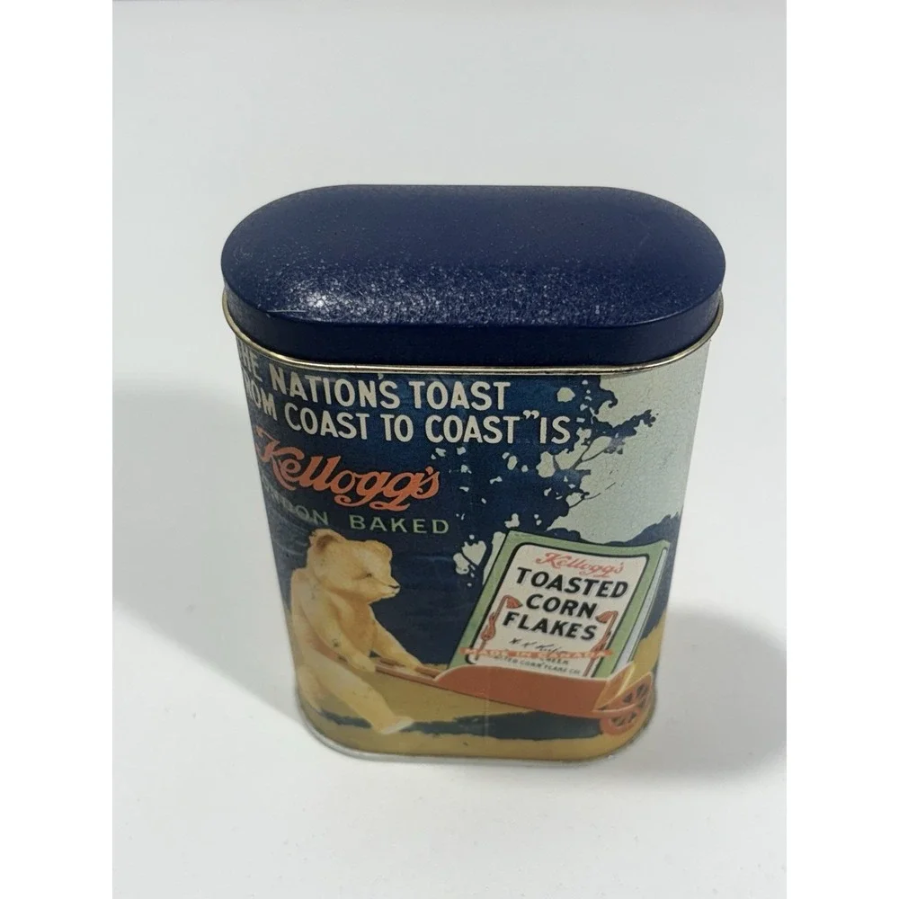 1984 Kellogg's Corn Flakes The Original And Best Tin Made England Kong Vintage
